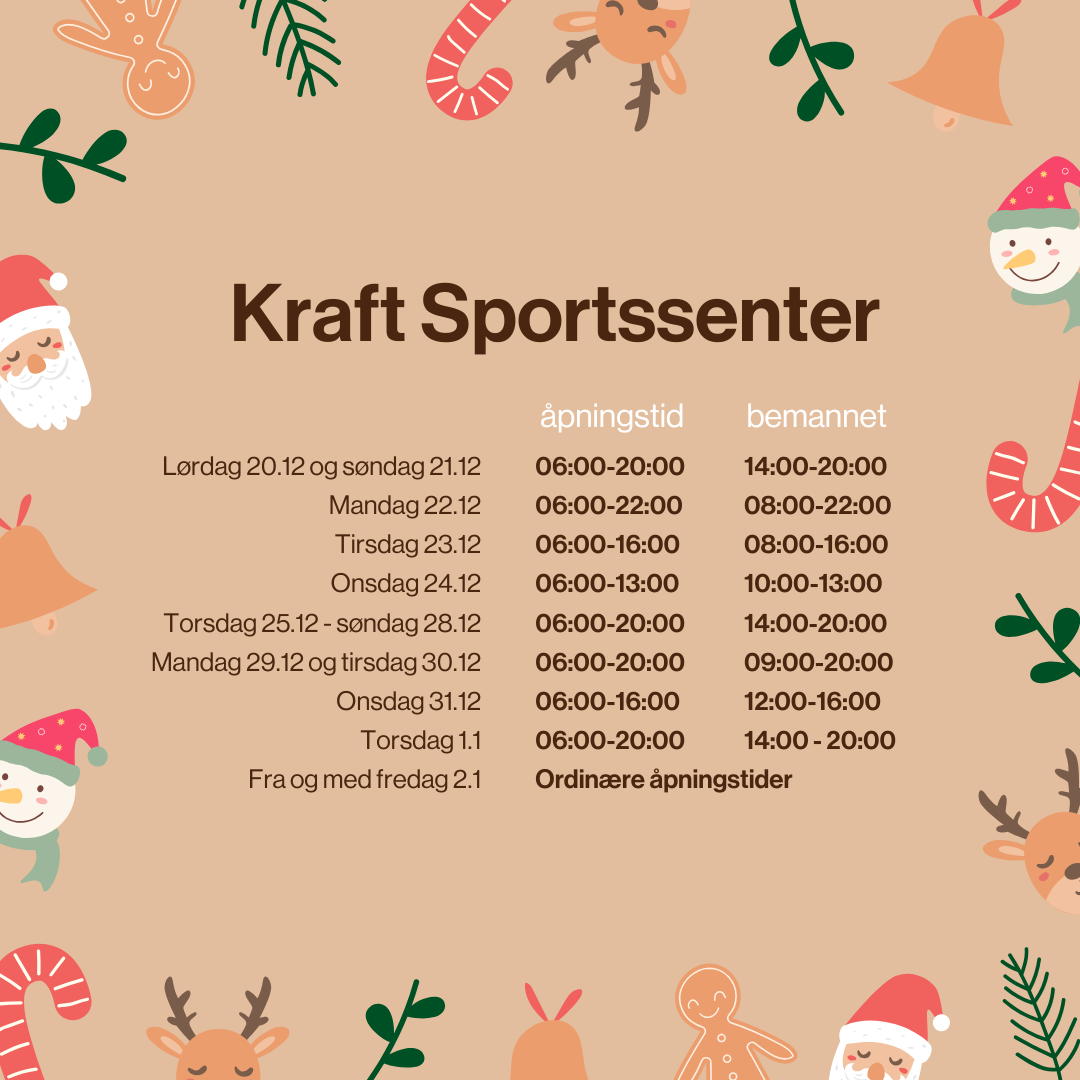 Åpningstider julen 2025